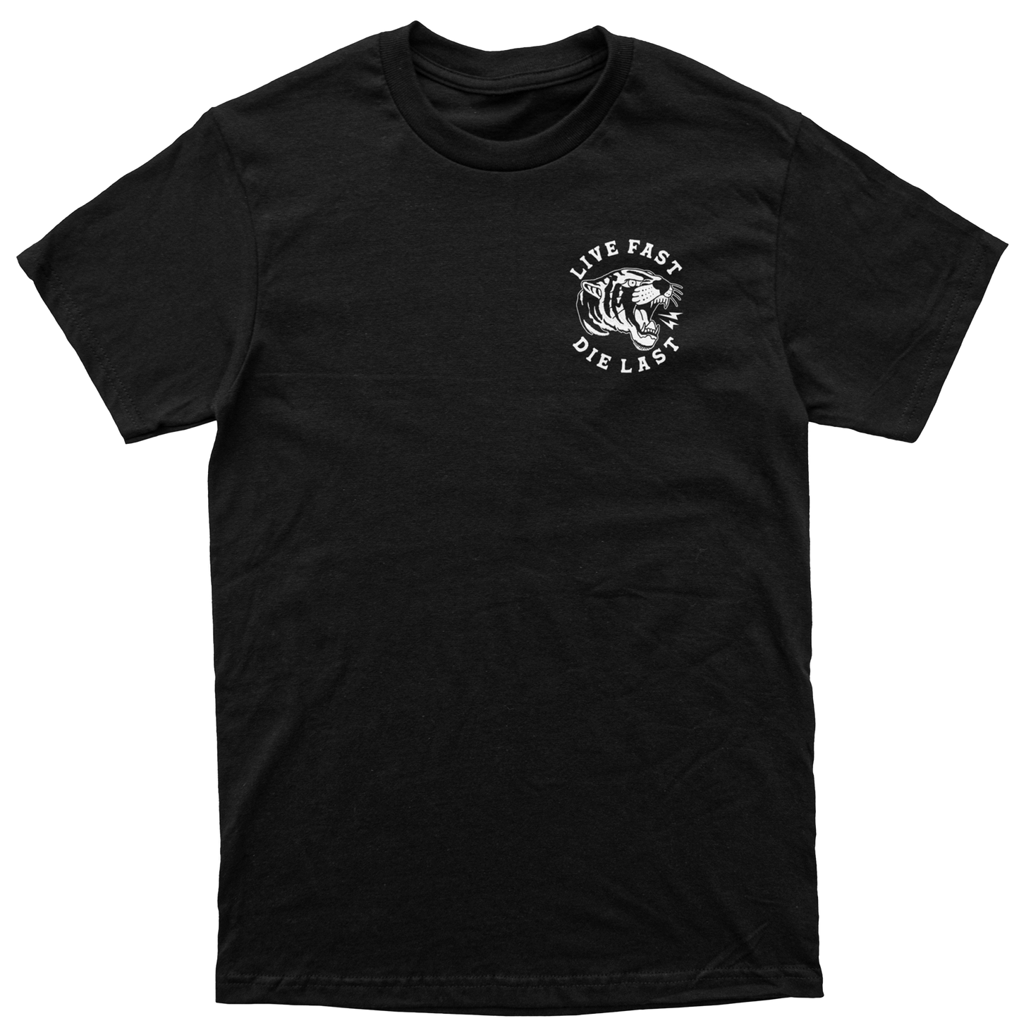 Iloko Supply Co. Tiger Tee — "Live Fast Die Last" Graphic T-Shirt
