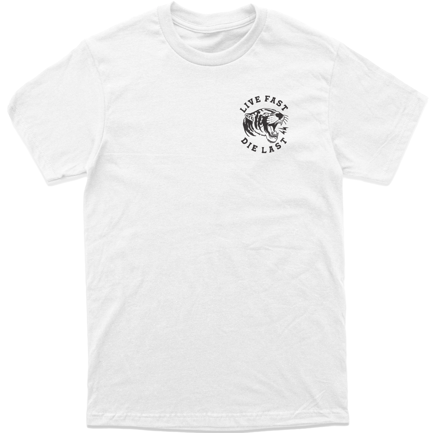 Iloko Supply Co. Tiger Tee — "Live Fast Die Last" Graphic T-Shirt