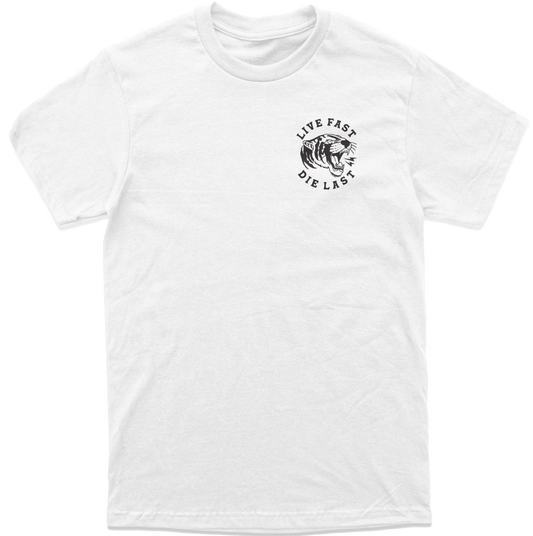 Iloko Supply Co. Tiger Tee — "Live Fast Die Last" Graphic T-Shirt
